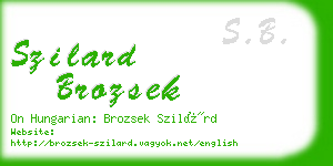 szilard brozsek business card